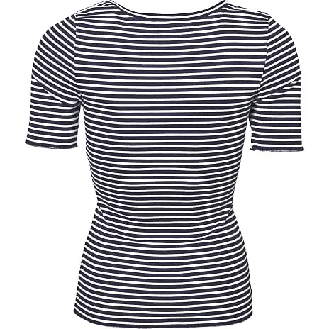VRS Woman Basic VRS Dame Rib T-shirt Str. XL - Stribet - Billede 2