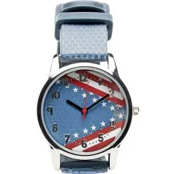 Non-brand-manuf Børne Armbåndsur Str. Onesize - Blå Med Stjerner