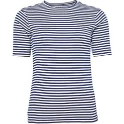 VRS Woman Fashion VRS Dame T-shirt Rib Str. 2XL - Stribet