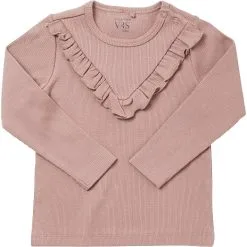 VRS Mini Basic VRS Baby Rib Bluse Langærmet Str. 92 - Lilla