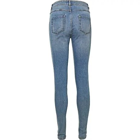 VRS Woman Basic VRS Freja Dame Jeans Str. 44 - Blå - Billede 2
