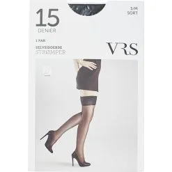 VRS Selvsiddende Strømper Str. L/XL - Sort
