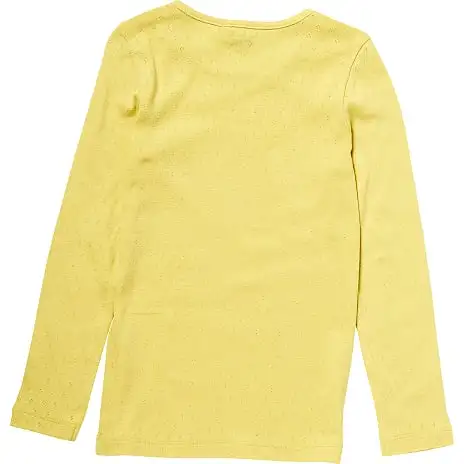 VRS Kids Basic VRS Børne Bluse Hulmønstret Str. 122/128 - Gul - Billede 2