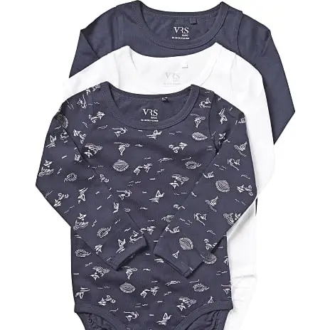 VRS Mini Basic Baby 3-pak Body Str. 98 - Multifarvet