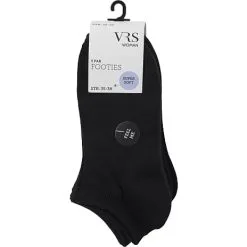 VRS Dame 5-pak Supersoft Footies Str. 39/41 - Sort