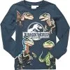 Licens Jurassic World Børne T-shirt Str. 122/128 - Mørkeblå