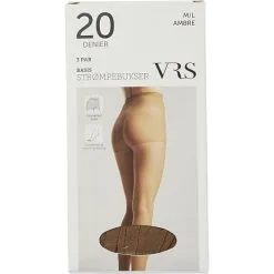 VRS WOMAN VRS 3-pak Strømpebuks Crepe Str. M/L - Ambre