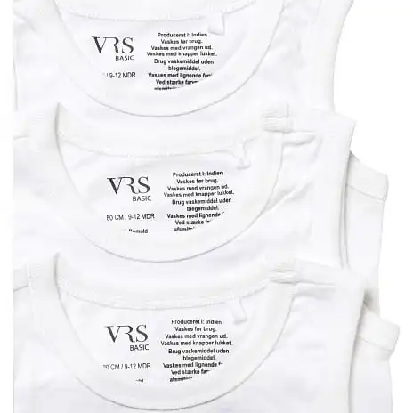 VRS Mini Basic VRS Baby 3-pak Body Str. 98 - Hvid - Billede 3