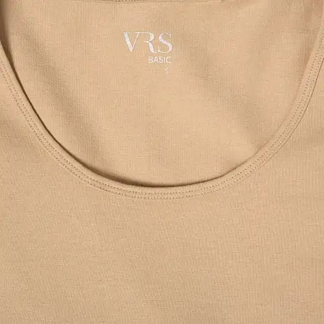 VRS Woman Basic VRS Dame T-shirt Str. 2XL - Beige - Billede 3