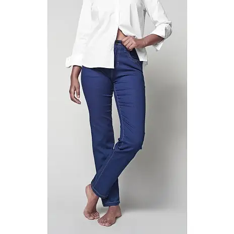 VRS Woman Basic VRS Clara Dame Jeans Str. 42 - Blå - Billede 4