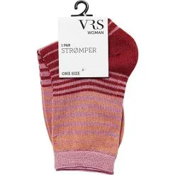 VRS WOMAN VRS Dame Glimmerstrømper Str. Onesize - Stribet
