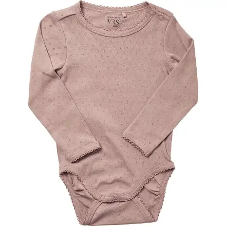 VRS Mini Basic VRS Baby Pointelle Body Langærmet Str. 86 - Lilla