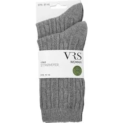VRS WOMAN VRS Dame 2-pak Strømper Str. Onesize - Grå
