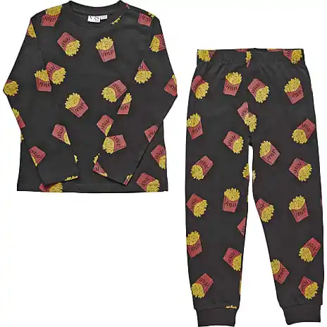 VRS Kids VRS Børne Nattøjssæt Str. 134/140 - Printet