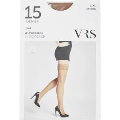 VRS WOMAN VRS Selvsiddende Strømper Str. L/XL - Ambre