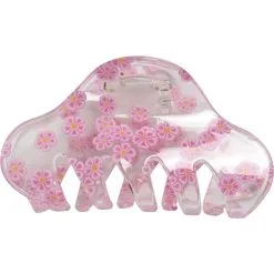 Choise By Heart Hårklemme Med Blomster Str. 8 Cm - Pink