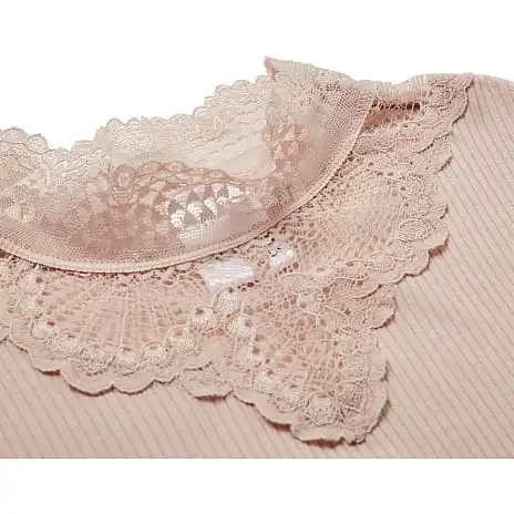 VRS Kids Basic VRS Børne Blondebluse Str. 134/140 - Lyserød - Billede 3