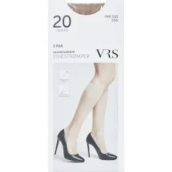 VRS WOMAN VRS 2-pak Knæstrømper Supertransperant Str. Onesize - Sissi