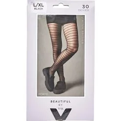 Beautiful By VRS Strømpebukser Porto 30D Str. L/XL - Sort