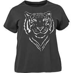 VRS Woman Fashion VRS Dame T-shirt Str. 52 - Sort