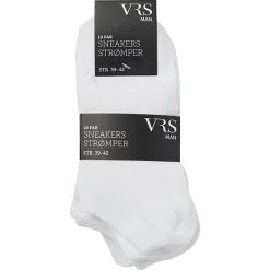 VRS Man VRS Herre 10-pak Sneakers Strømper Str. 43/46 - Hvid