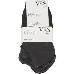 VRS Kids VRS Børne 10-pak Footies Str. 35/37 - Sort