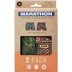 Marathon Herre 2-pak Tights Str. 2XL - Printet