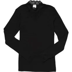 VRS Junior Basic VRS Børne Blondebluse Str. 134/140 - Sort