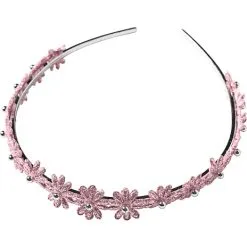 Choise By Heart Pige Hårbøjle Med Glimmer - Pink