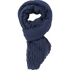 Choise By Heart Tørklæde Plisse - Mørkeblå