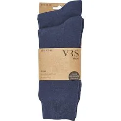 VRS Man VRS Herre 2-pak Superelastiske Strømper Str. 47/50 - Mørkeblå