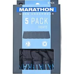 Marathon Herre 5-pak Tights Str. M - Blå