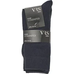 VRS Man VRS Herre 10-pak Strømper Str. 43/46 - Sort/blå/grå