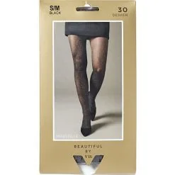 Beautiful By VRS Strømpebukser Maseille 30D Str. 2XL - Sort