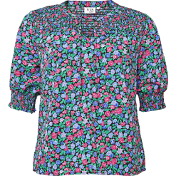 VRS Woman Fashion VRS Dame Bluse Kortærmet Str. M - Printet