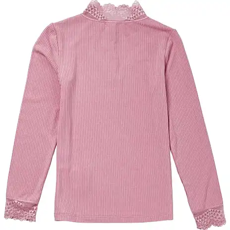 VRS Kids Basic VRS Børne Blondebluse Str. 98/104 - Pink - Billede 2