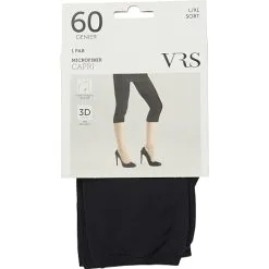 VRS WOMAN VRS Dame Capribuks Microfiber Str. S/M - Sort