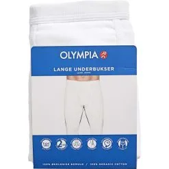OLYMPIA Herre Underbukser Lange Str. 2XL - Hvid