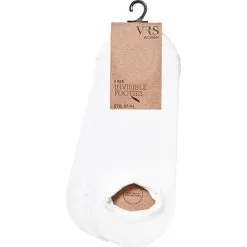 VRS Dame 5-pak Invisible Strømper Str. Onesize - Hvid