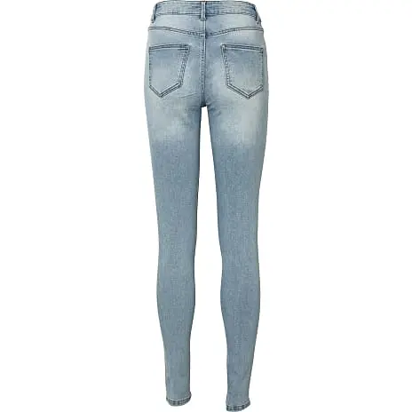 VRS Woman Basic VRS Freja Dame Jeans Str. 46 - Lyseblå - Billede 2