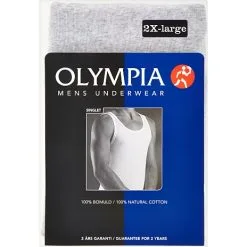 Olympia Herre Singlet Str. 2XL - Grå