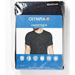 Olympia Herre T-shirt Rund Hals Str. XL - Sort