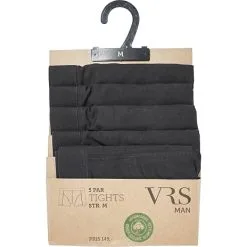 VRS Man Herre 5-pak Tights Str. M - Sort