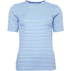 VRS Woman Fashion VRS Dame Rib T-shirt Str. 2XL - Stribet