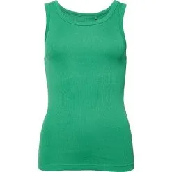 VRS Woman Basic VRS Dame Rib Tanktop Str. 2XL - Grøn