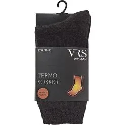 VRS WOMAN VRS Dame Termostrømper Str. 35/38 - Sort