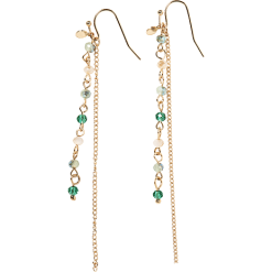 Choise By Heart Hook ørering Med Kæder Str. 5,5 Cm - Grøn