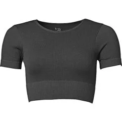 VRS Sport Dame Seamless Crop T-shirt Str. XL/2XL - Sort