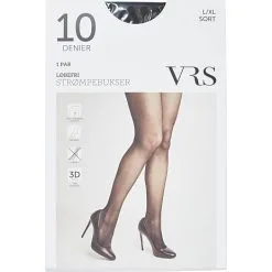 VRS WOMAN VRS Løbefri Strømpebukser Str. S/M - Sort