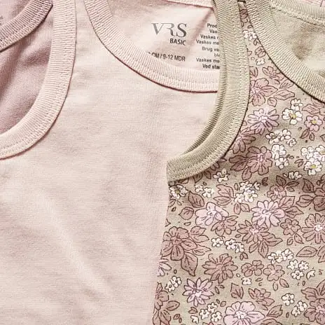 VRS Mini Basic VRS Baby 3-pak Body Str. 98 - Printet/lyserød/gammelrosa - Billede 3